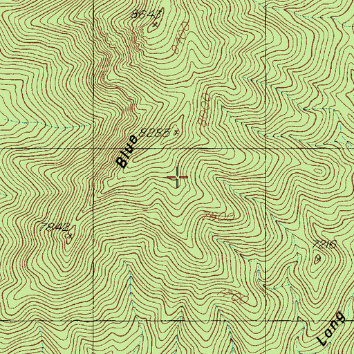 Topographic Map of Canyon Mountains, UT
