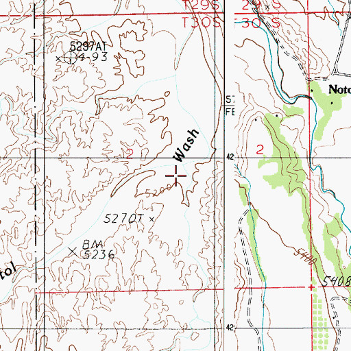 Topographic Map of Capitol Wash, UT
