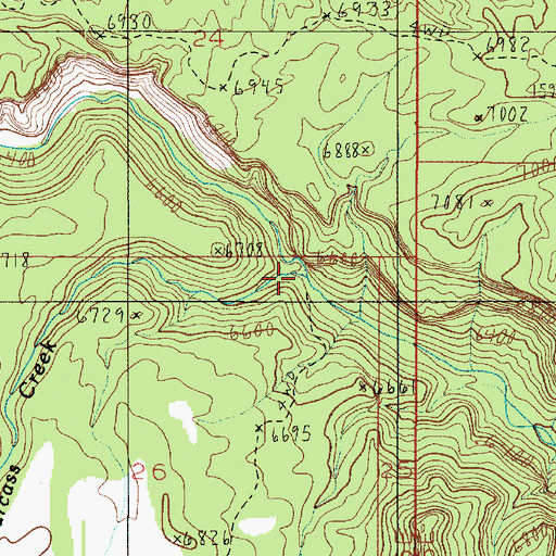 Topographic Map of Carcass Creek, UT