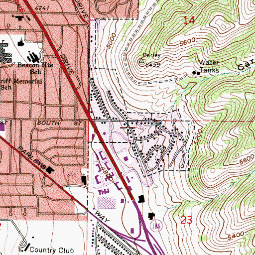 Topographic Map of Carrigan Canyon, UT