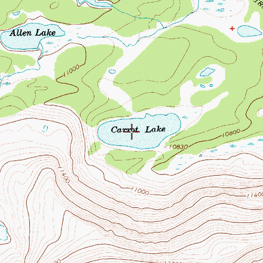 Topographic Map of Carrol Lake, UT