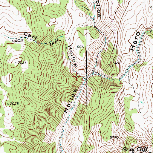 Topographic Map of Cart Hollow, UT