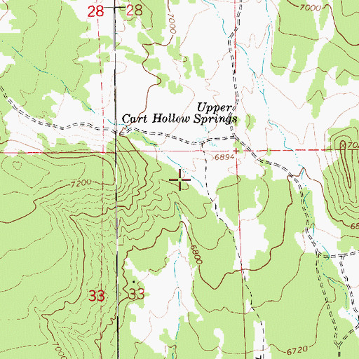 Topographic Map of Cart Hollow, UT