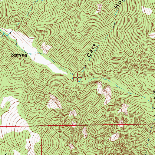 Topographic Map of Cart Hollow, UT