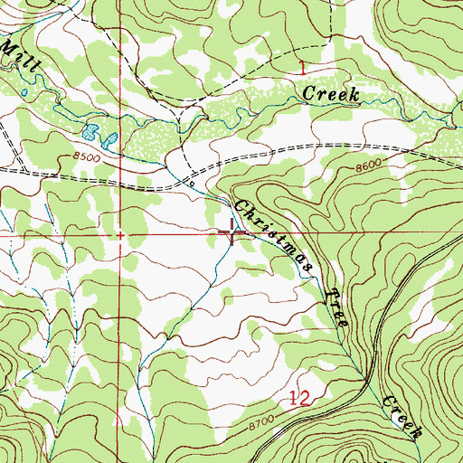 Topographic Map of Carter Creek, UT