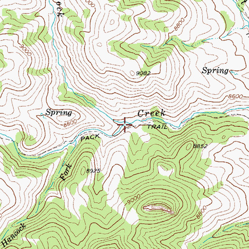 Topographic Map of Carter Creek, UT