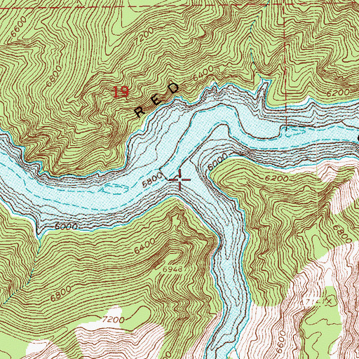 Topographic Map of Carter Creek, UT