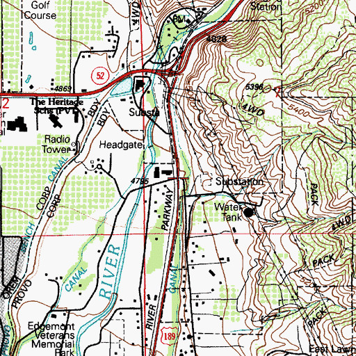 Topographic Map of Caryhurst, UT