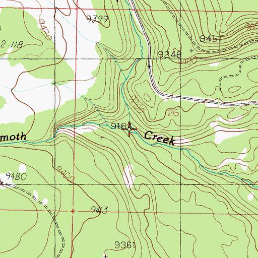 Topographic Map of Castle Creek, UT