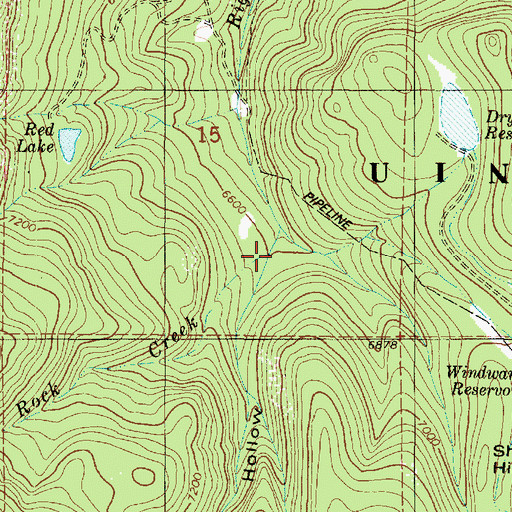 Topographic Map of Castle Rock Creek, UT