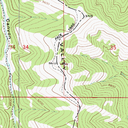 Topographic Map of Castle Valley Ridge, UT