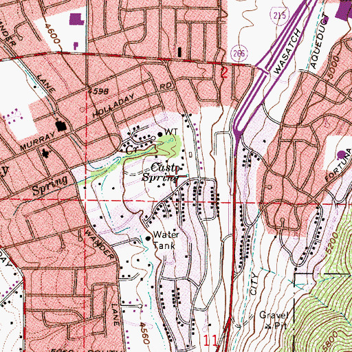 Topographic Map of Casto Spring, UT