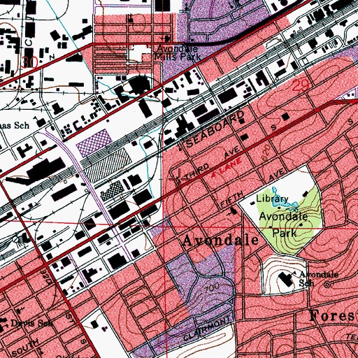 Topographic Map of Adale Pilgrim Church, AL