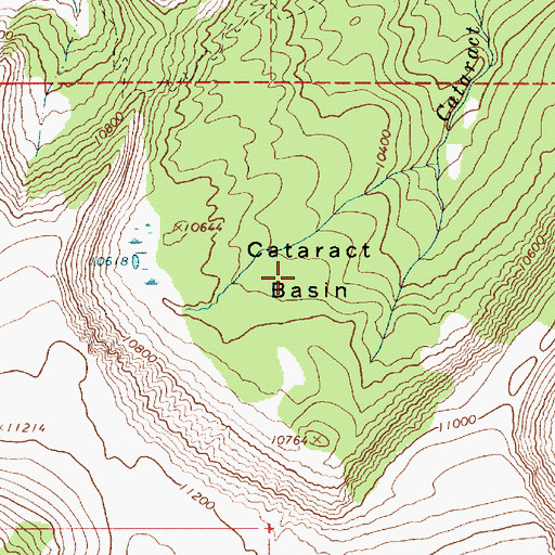 Topographic Map of Cataract Basin, UT