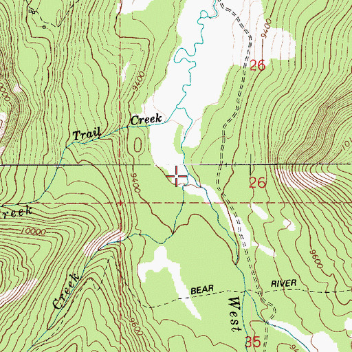 Topographic Map of Cataract Creek, UT