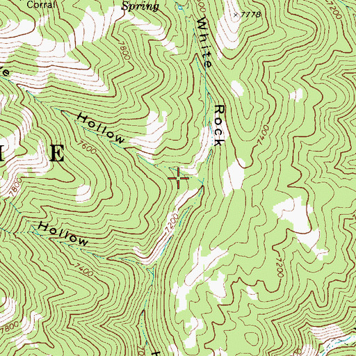 Topographic Map of Cave Hollow, UT