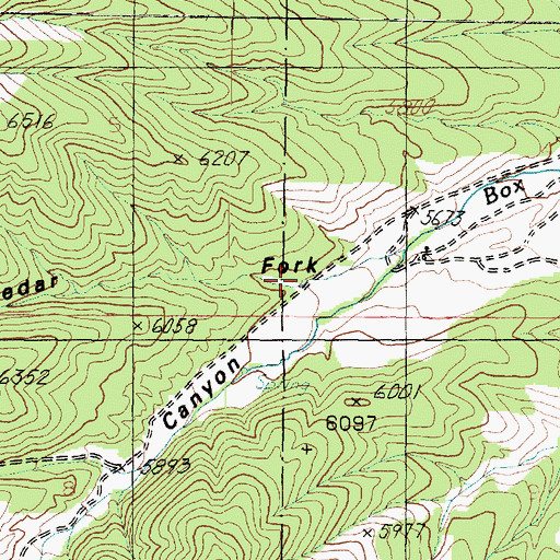 Topographic Map of Cedar Fork, UT