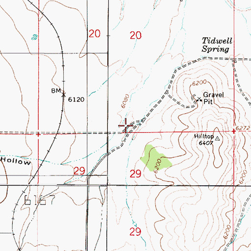 Topographic Map of Cedar Hollow, UT