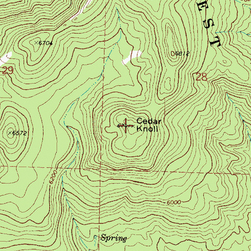 Topographic Map of Cedar Knoll, UT