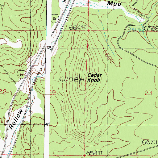 Topographic Map of Cedar Knoll, UT