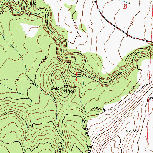 Topographic Map of Cedar Knoll Canyon, UT