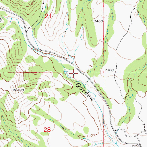 Topographic Map of Cedar Mesa Ranch, UT
