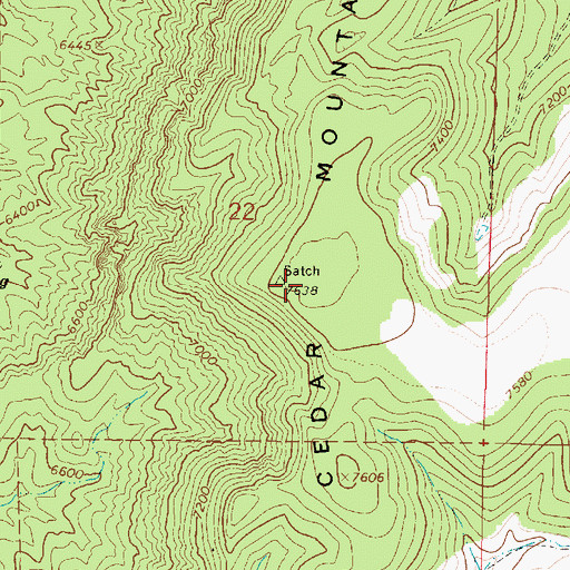 Topographic Map of Cedar Mountain, UT