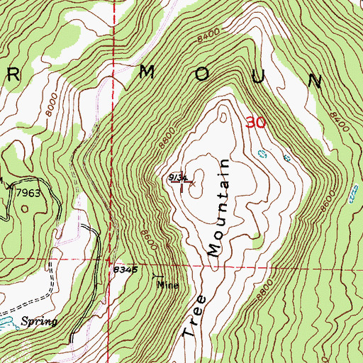 Topographic Map of Cedar Mountain, UT