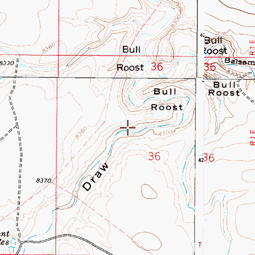 Topographic Map of Cedar Peak Draw, UT
