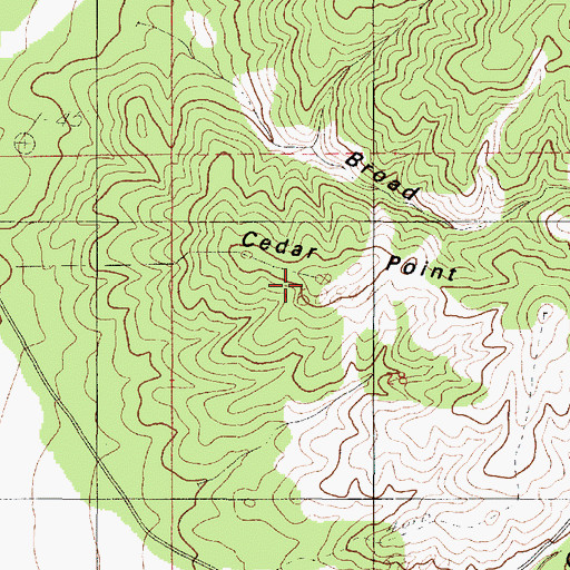 Topographic Map of Cedar Point, UT