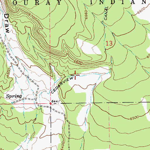 Topographic Map of Cedarview Canal, UT