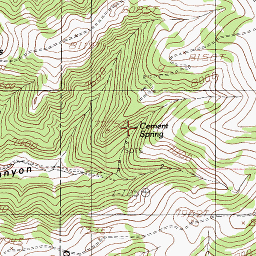 Topographic Map of Cement Spring, UT
