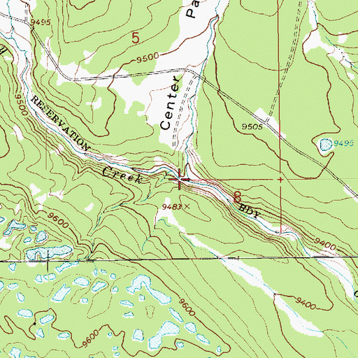 Topographic Map of Center Creek, UT