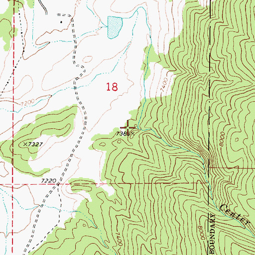 Topographic Map of Center Creek, UT