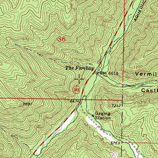 Topographic Map of Center Creek, UT