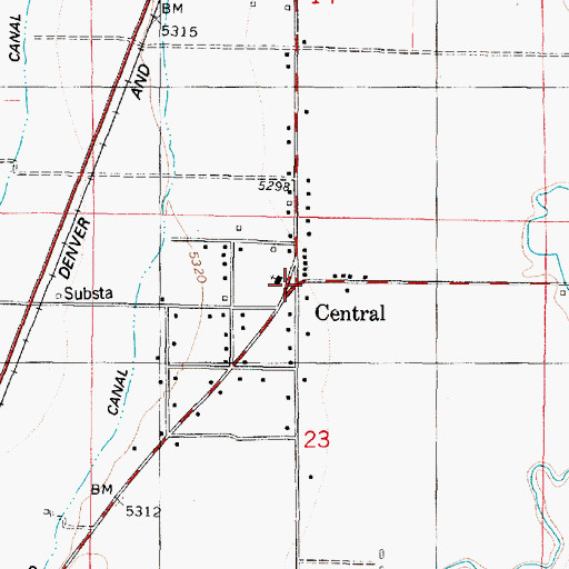 Topographic Map of Central Valley, UT