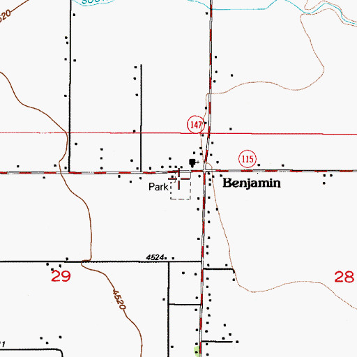 Topographic Map of Central School, UT