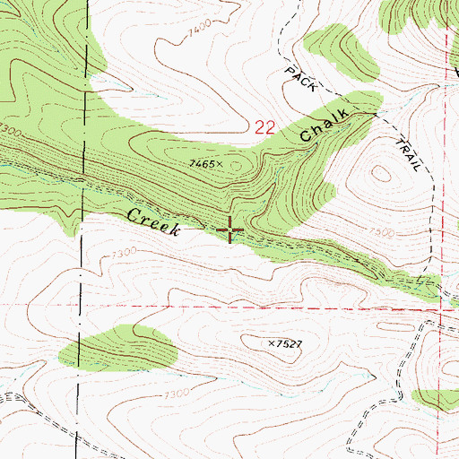 Topographic Map of Chalk Hollow, UT