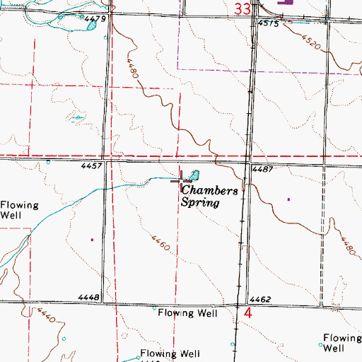 Topographic Map of Chambers Spring, UT