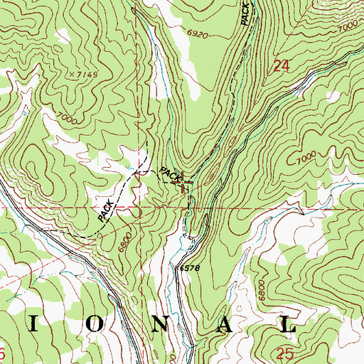 Topographic Map of Chase Creek, UT