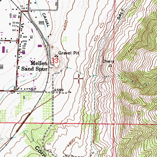 Topographic Map of Cherry Canyon, UT