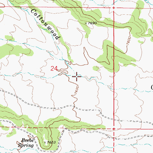Topographic Map of Cherry Creek, UT
