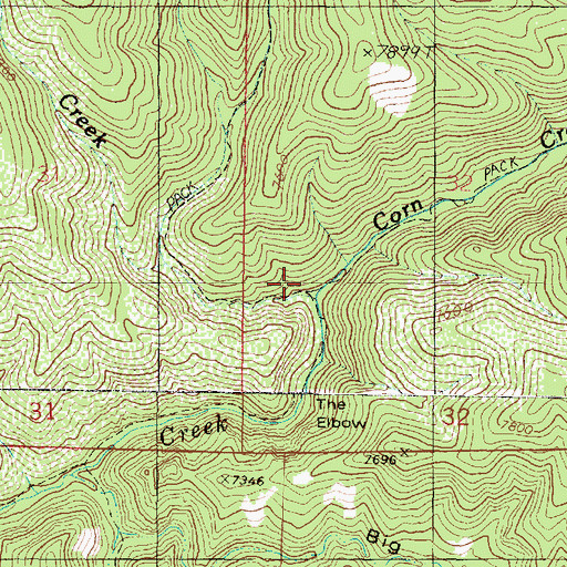 Topographic Map of Cherry Creek, UT
