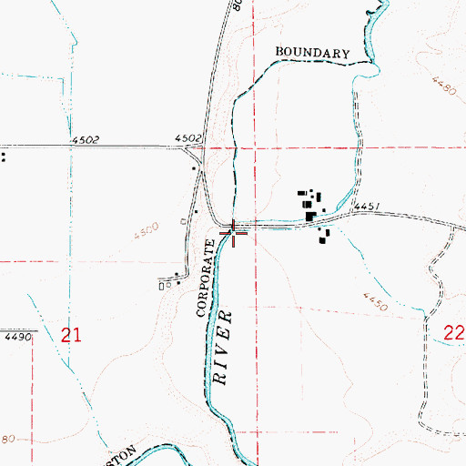 Topographic Map of Cherry Creek, UT