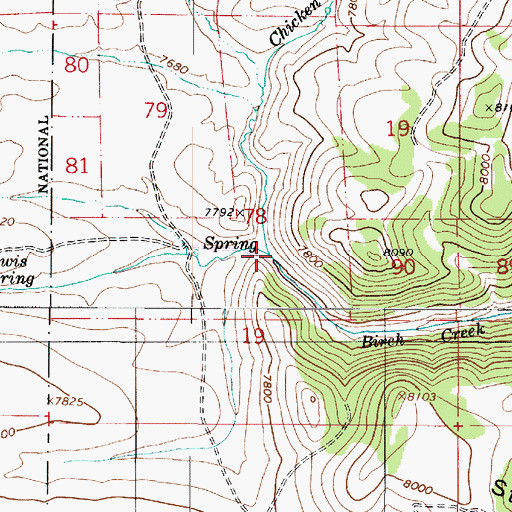 Topographic Map of Chicken Creek, UT