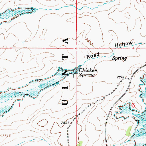 Topographic Map of Chicken Spring, UT