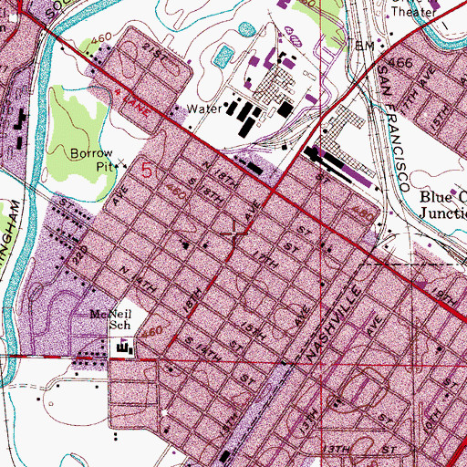 Topographic Map of Antioch Baptist Church Number 2, AL