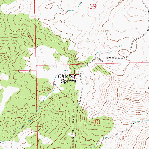 Topographic Map of Chicken Spring, UT