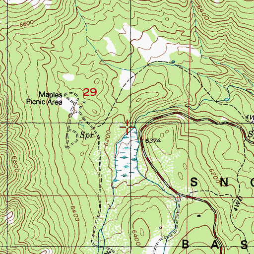 Topographic Map of Chicken Spring Creek, UT