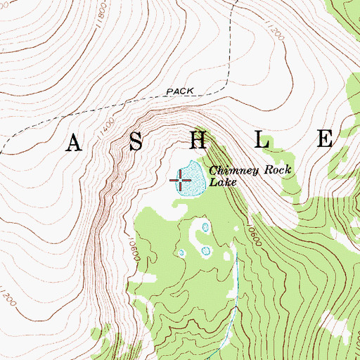 Topographic Map of Chimney Rock Lake, UT